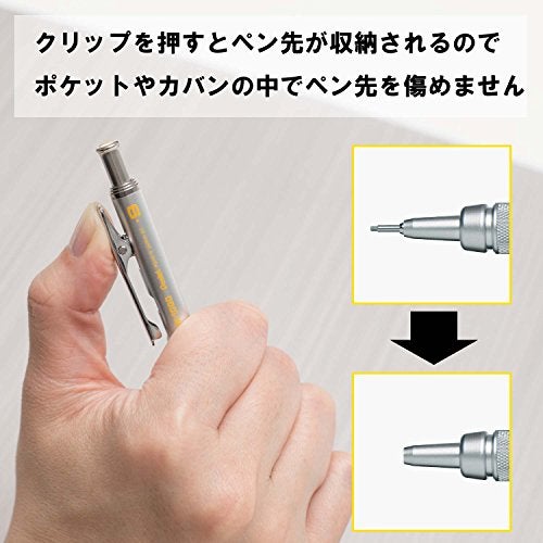 Pentel Packaged Graph Gear 1000 Automatic Drafting Pencil, 0.9mm, Yellow Accents (XPG1019) - Image 4