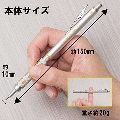 Pentel Packaged Graph Gear 1000 Automatic Drafting Pencil, 0.9mm, Yellow Accents (XPG1019) - Image 2