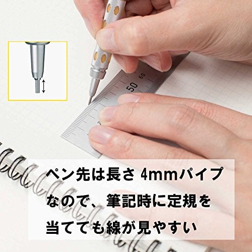 Pentel Packaged Graph Gear 1000 Automatic Drafting Pencil, 0.9mm, Yellow Accents (XPG1019) - Image 5