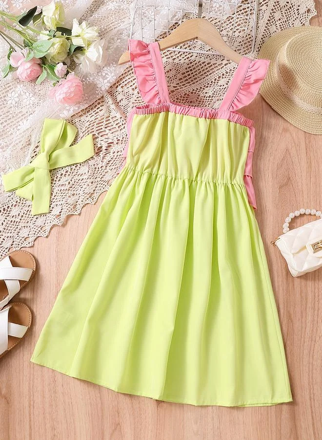Take Two Girls Pink Ruffle Strappy Dress