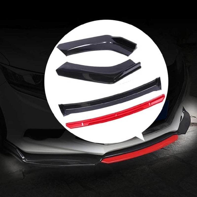 Car Three-Stage Front Lip Splitter Spoiler for Lexus LS430 2005-2006, Front Bumper Lip Splitter Auto Air Chin Body Kit Splitter Carbon Fiber,B-Carbon Fiber Black - Image 3