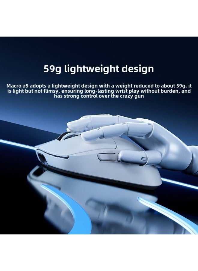 Generic - (MCHOSE)A5 Three-Template Electric Competition Wireless Office Game 99 Electric Competition Lightweight Mouse-Specifications:A5ultra-berry Red - Image 1