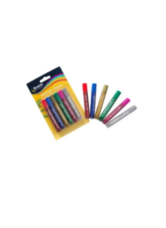 Bostik Art Glitter glue pens pack - set of 6 assorted colours - for school/craft/hobby (Pack of 6)  - Image 4