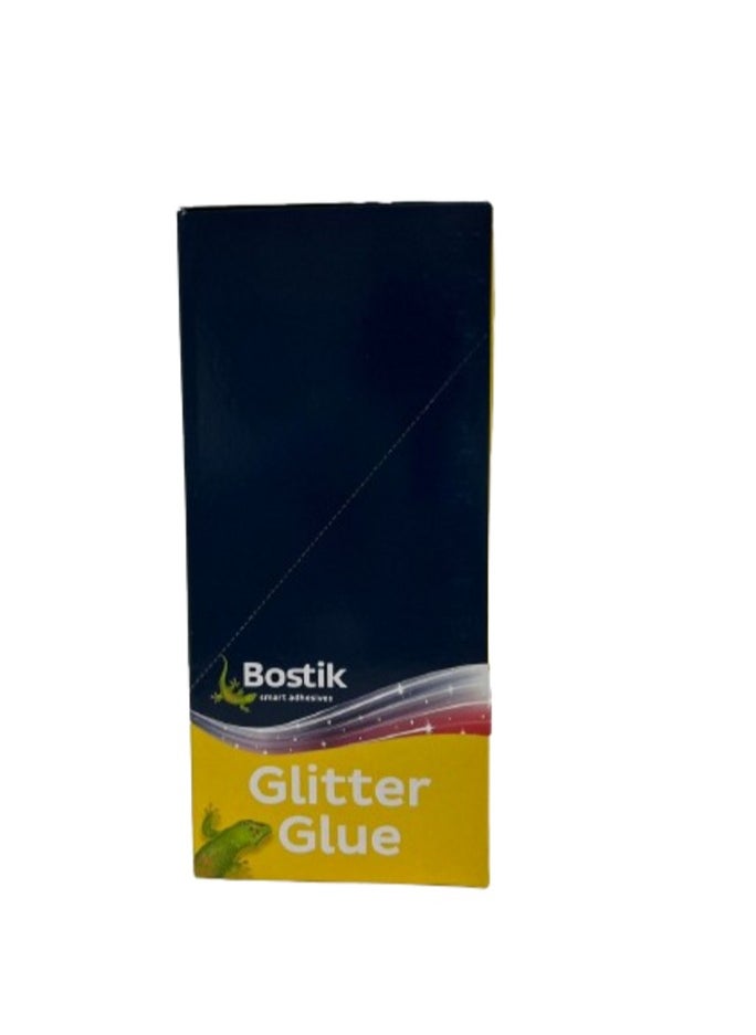 Art Glitter glue pens pack - set of 6 assorted colours - for school/craft/hobby (Pack of 6)