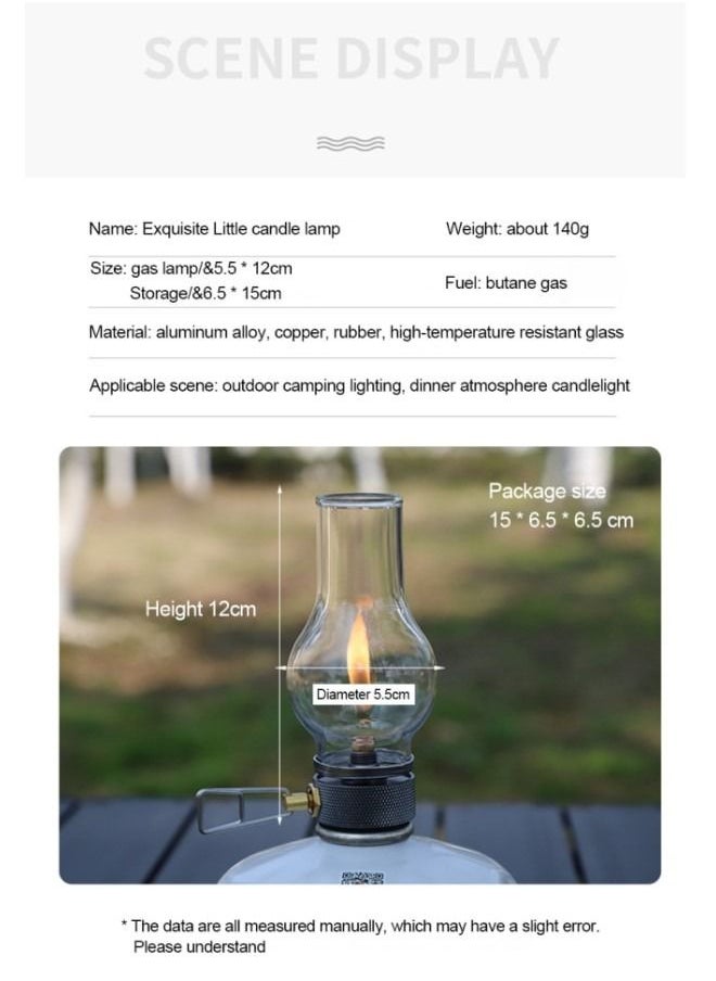 Generic - Portable Camping Gas Candle Lamp Light, Compact Butane Gas Light, Night Light Gas Lamp, Outdoor Use For Camping Fishing Picnic - Image 1
