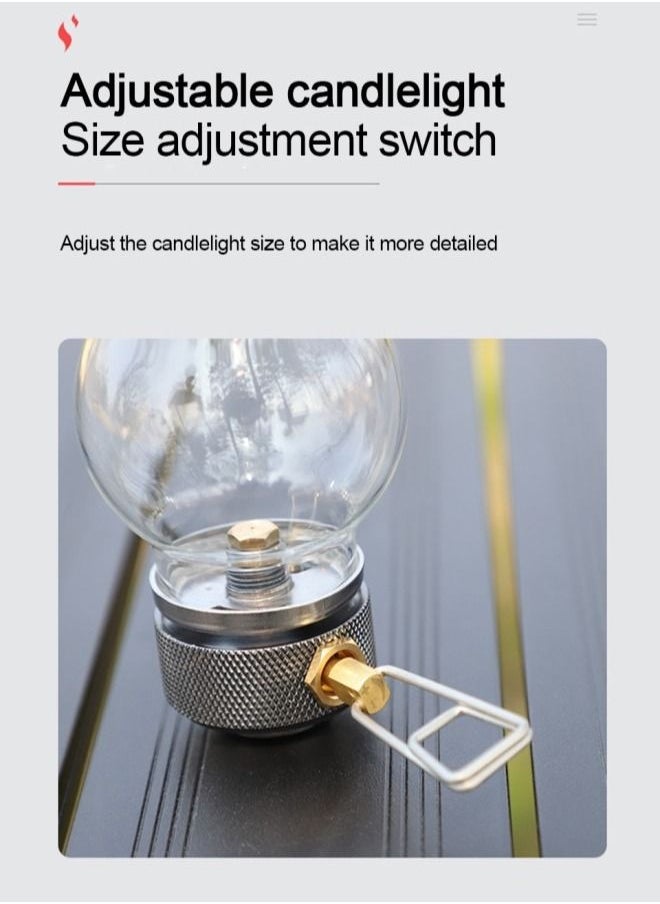 Generic - Portable Camping Gas Candle Lamp Light, Compact Butane Gas Light, Night Light Gas Lamp, Outdoor Use For Camping Fishing Picnic - Image 1