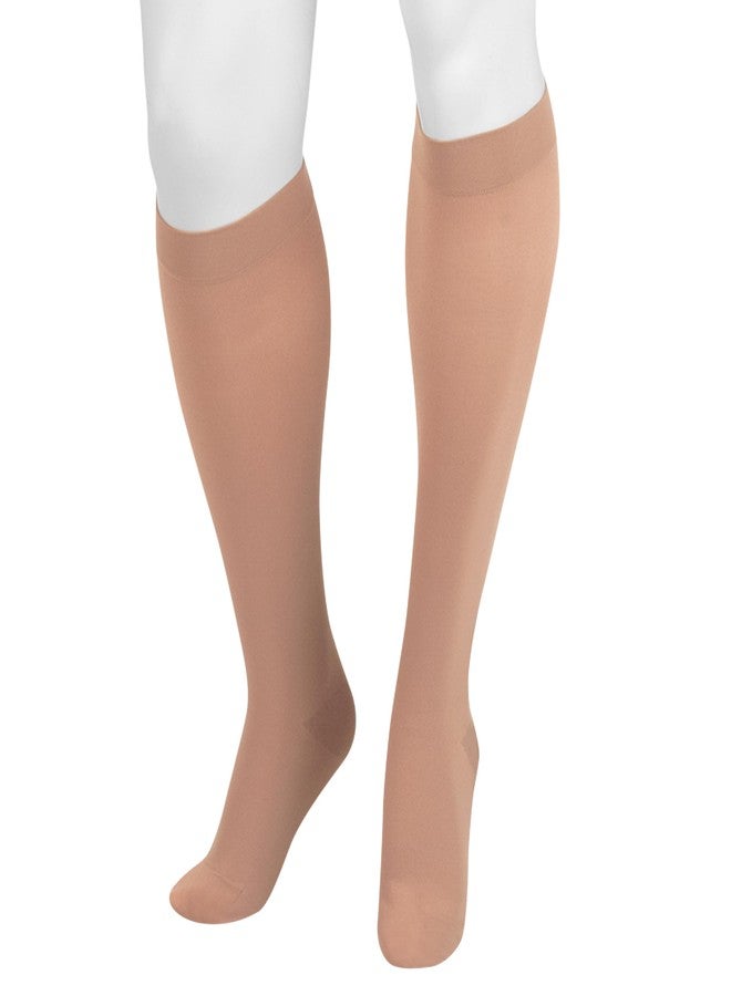 Juzo Dynamic Varin 3513 Knee-High, 40-50 mmHg Closed Toe Compression Stocking - Men & Women, Regular, 5 (V), Beige - Image 1