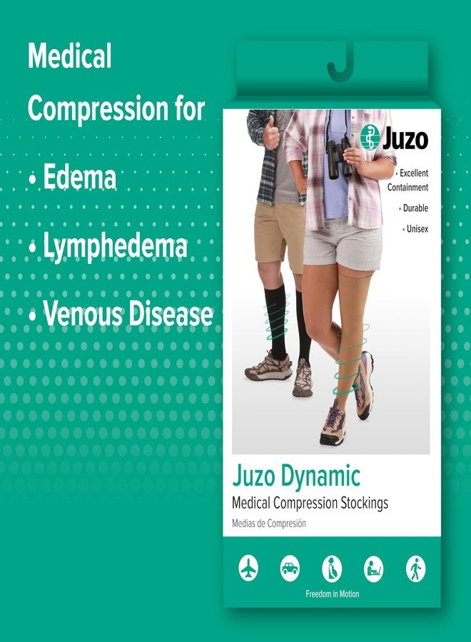 Juzo Dynamic Varin 3513 Knee-High, 40-50 mmHg Closed Toe Compression Stocking - Men & Women, Regular, 5 (V), Beige - Image 4