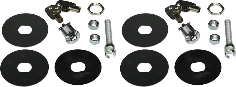 Trans-Dapt 4062 Universal Hood Lock Set with Stainless Steel Plates