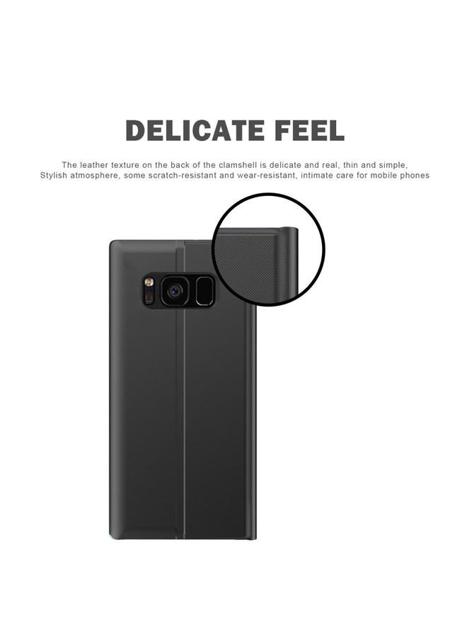 اس-توب جراب لهاتف Samsung Galaxy S8 Plus مصنوع من القماش الملمس البسيط مع حامل قابل للطي مصنوع من الجلد - Image 5