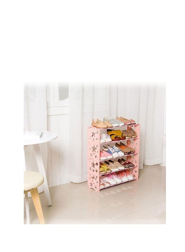 Shoe Rack, Shoe Rack, Space Saving Plastic Vertical Shelf, Perfect Garage Closet Organizer Rack - Image 1