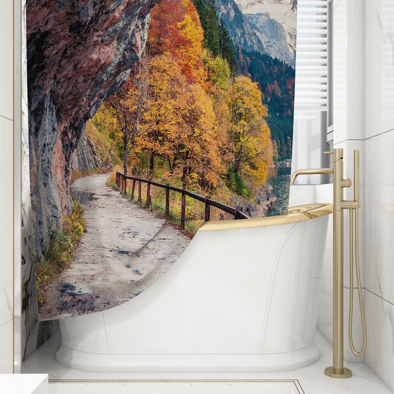 FING Bath Shower Curtain,Bathroom Curtain with Hook,Designer Shower Curtain for Bathroom,Bathtub, Decoration Modern Decorative Bathroom Curtains (Design_26) - Image 1