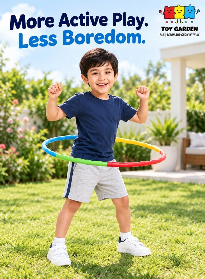 TOY GARDEN Adjustable Detachable Hula Hoop for Kids – Lightweight Fitness Toy for Indoor & Outdoor Play - Image 1