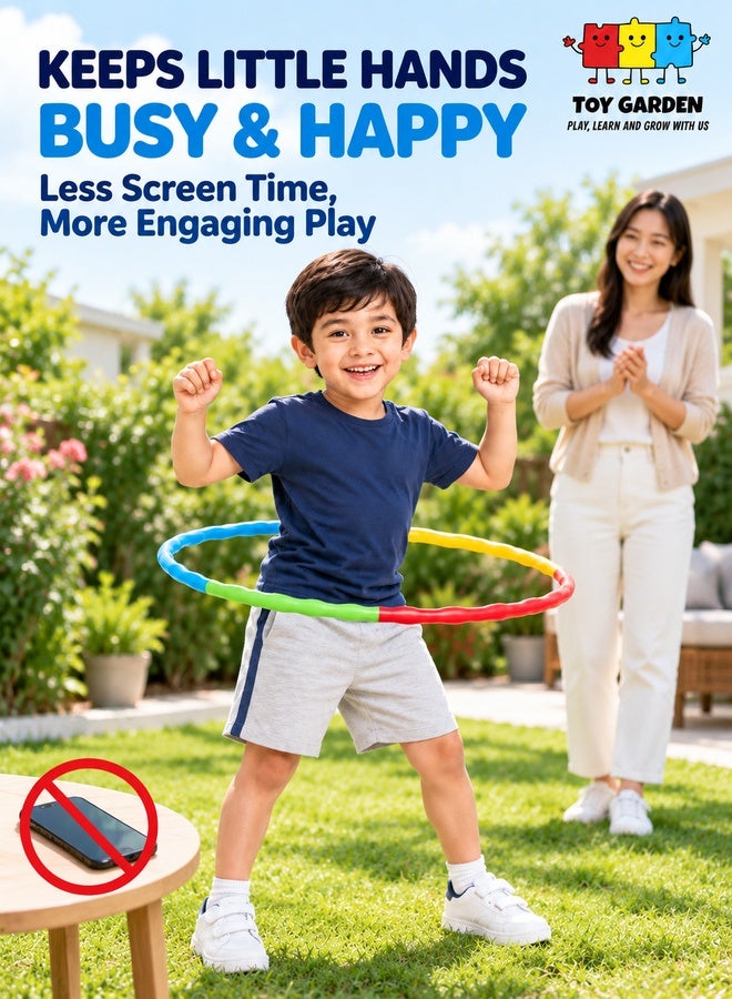 TOY GARDEN Adjustable Detachable Hula Hoop for Kids – Lightweight Fitness Toy for Indoor & Outdoor Play - Image 2
