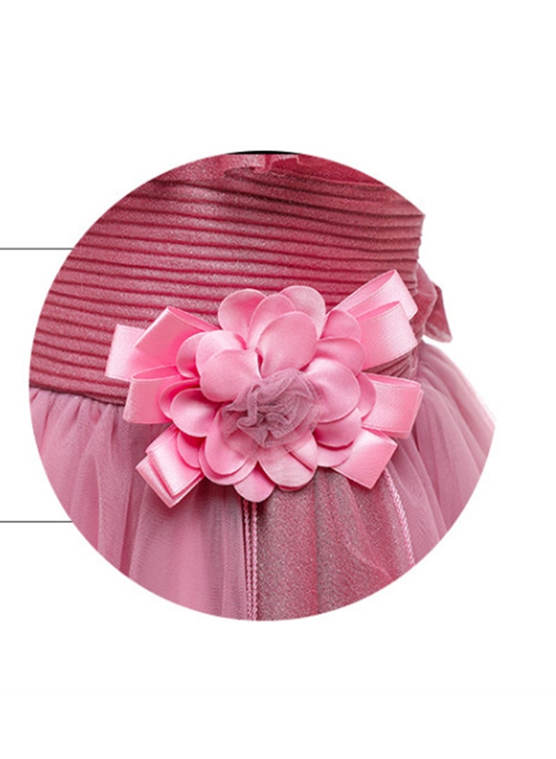 Girls princess dress tutu gauze atmospheric performance costume little girl flower girl wedding dress Costumes - Image 4