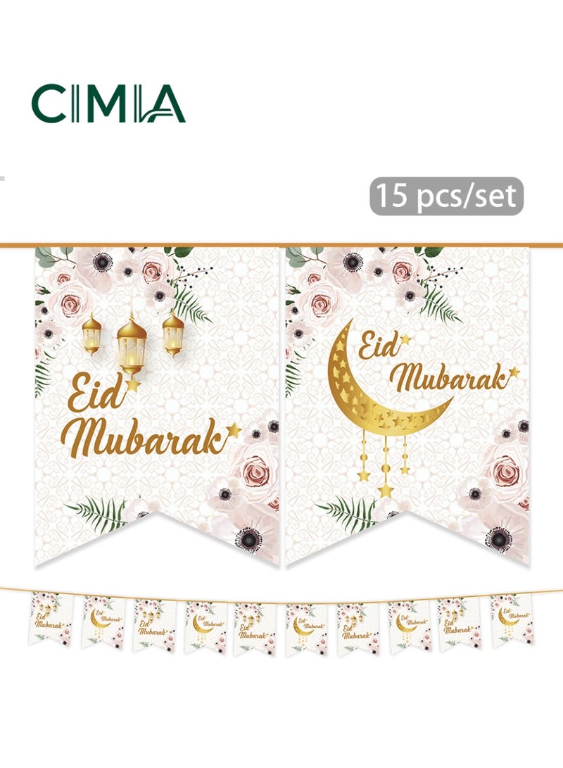 السيميا مجموعة من 15 لافتة زينة احتفالية، زينة العطلات، لافتات من الورق المقوى صديقة للبيئة ومتينة، آمنة وغير سامة، مناسبة للاستخدام المنزلي - Image 1