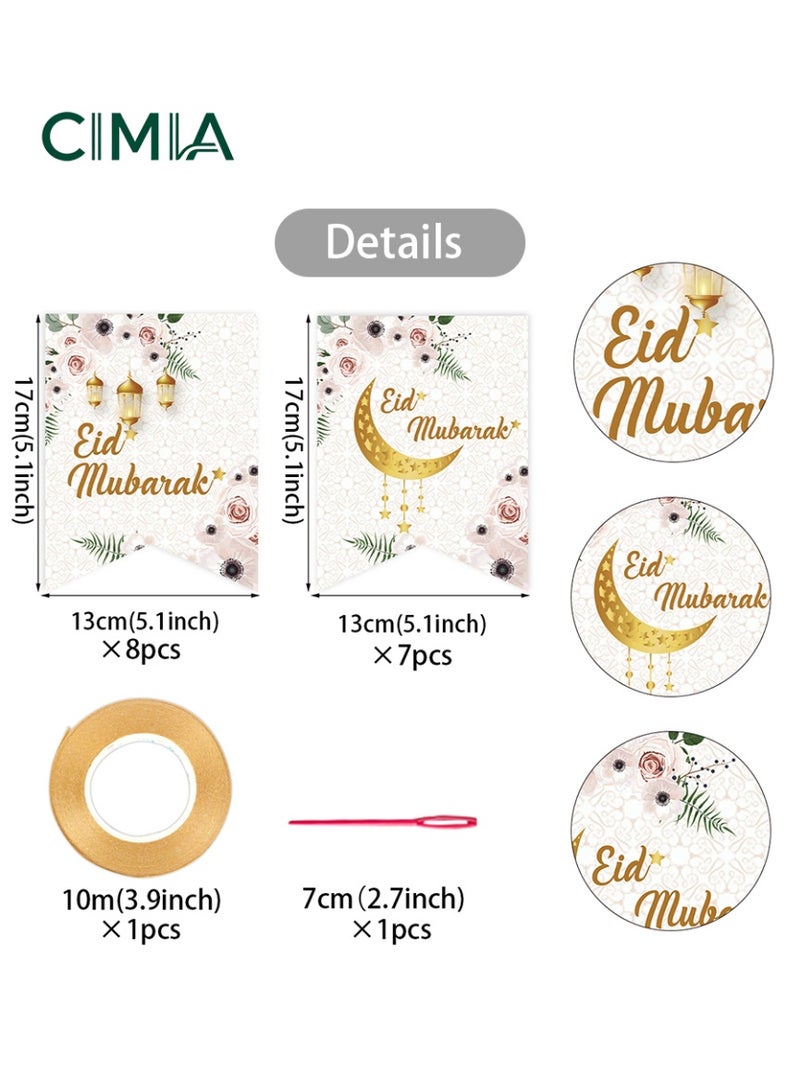 السيميا مجموعة من 15 لافتة زينة احتفالية، زينة العطلات، لافتات من الورق المقوى صديقة للبيئة ومتينة، آمنة وغير سامة، مناسبة للاستخدام المنزلي - Image 2