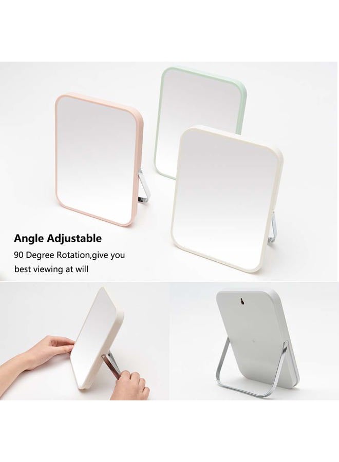 YEAKE Table Desk Vanity Makeup Mirror,20cm Portable Folding Mirror with Metal Stand 90CAdjustable Rotation Tavel Make Up Mirror Hanging Bathroom for Shower Shaving(Green) - Image 4