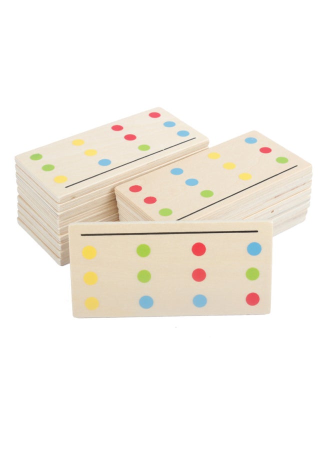 Wooden Early Education Four-Color Game Baby Color Shape Cognition Digital Computing Puzzle Montessori Teaching Aids Toys Wholesale-颜色:四色游戏  - Image 3