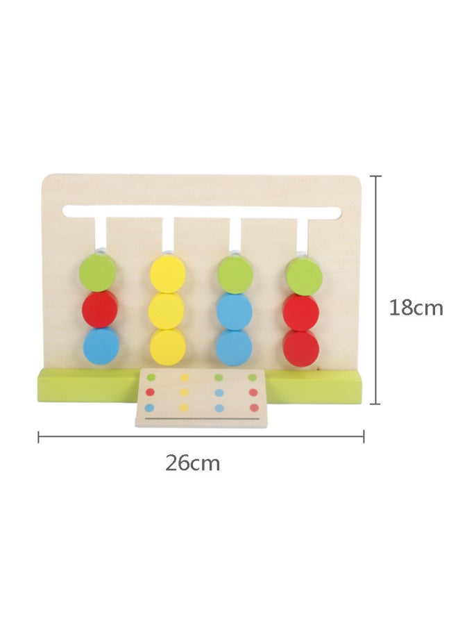 Wooden Early Education Four-Color Game Baby Color Shape Cognition Digital Computing Puzzle Montessori Teaching Aids Toys Wholesale-颜色:四色游戏  - Image 5