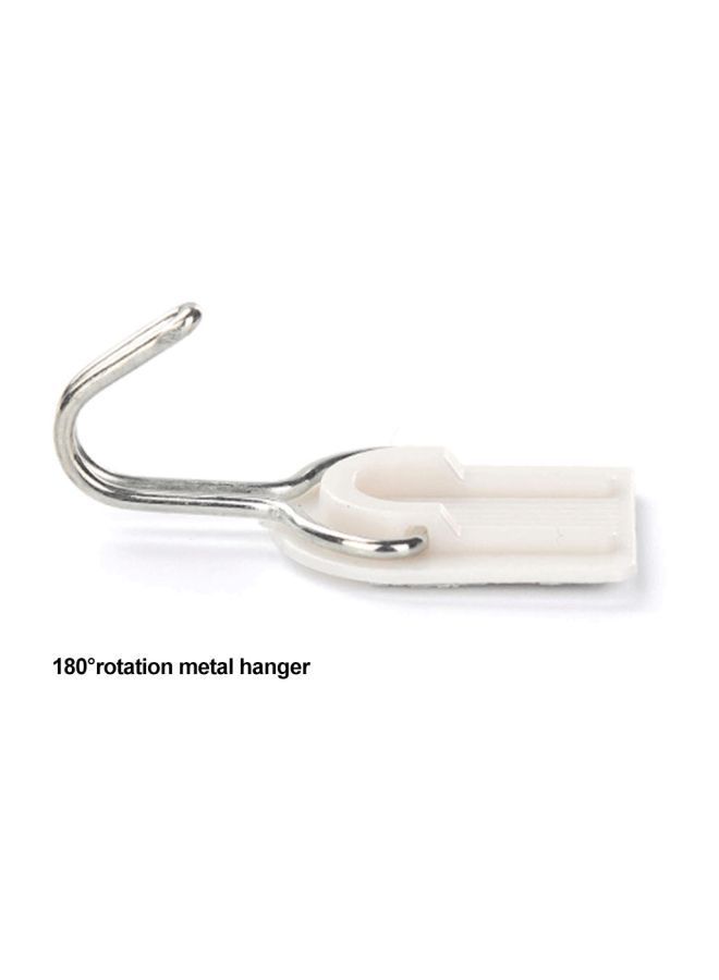 NIBEMINENT 6-Piece Sticky Hanger Hook Set white 2.4x4.7centimeter  - Image 4