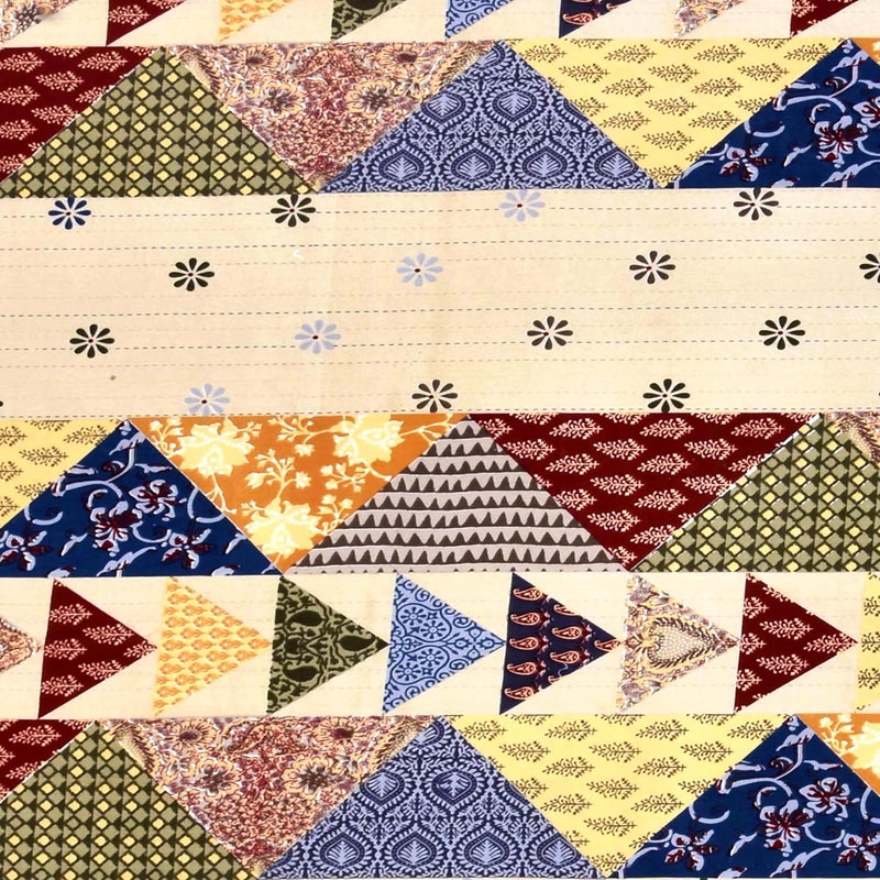 JaipurFabric Bedsheet for Double Size Bed100 Cotton 210 TC Patchwork Design Bed Sheet with 2 Pillow Covers Perfect for Home Decor Gifting 100 X 108 Pastel Yellow - Image 5