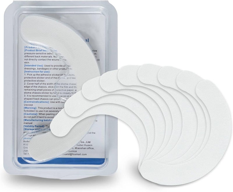 20 Pcs Ostomy Supplies Skin Barrier Strips Waterproof Leak Skin Adhesive Ostomy Barrier Tape for Colostomy Stoma Bags 20