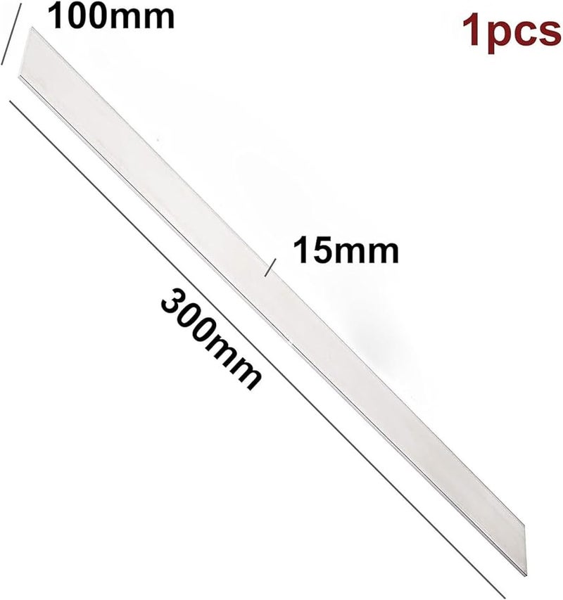 قضيب الألومنيوم المربع 6061 مقاس 100 مم، سمك 15 مم، طول 300 مم، لوح مسطح - Image 3