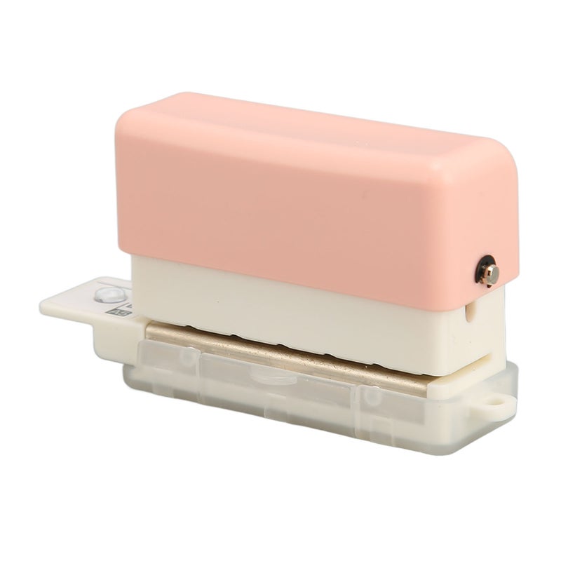 6 Hole Paper Punch: Pink, 2 Sheet Capacity, Positioning Pillar - Portable With Chip Collection Box, Manual Puncher for Home Office, DIY Planner Binding, A4 A5 B5 Paper - Image 2
