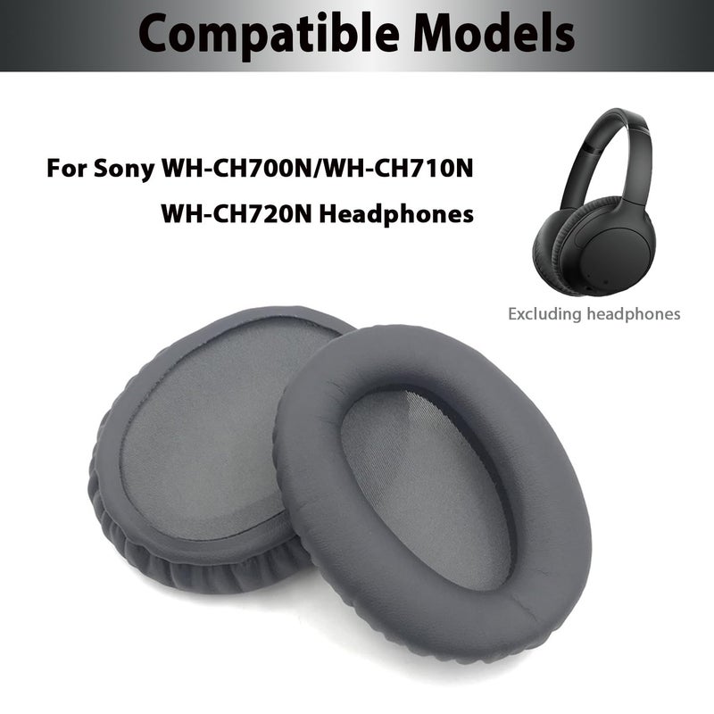 Adhiper وسائد أذن بديلة WH-CH710N، وسائد أذن لسماعات Sony WH-CH700N، WH-CH710N، WH-CH720N، وسائد أذن لسماعات Sony MDR-10R، MDR-ZX770، MDR-ZX780 (رمادي تيتانيوم) - Image 2