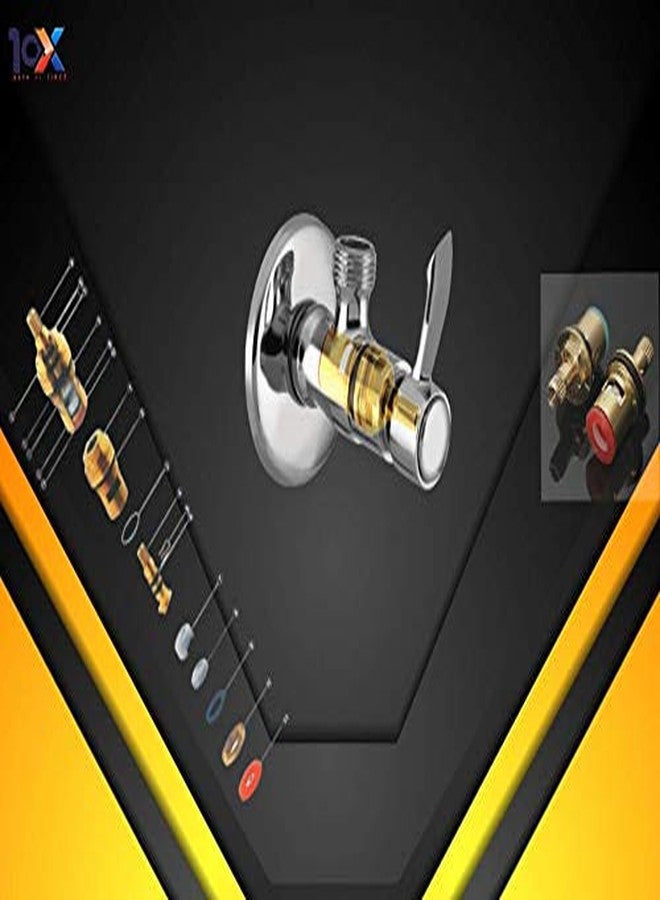 10X Angle Valve Tap ARW-111 Set Of 4 Pcs Full Brass Full Chrome - Image 3