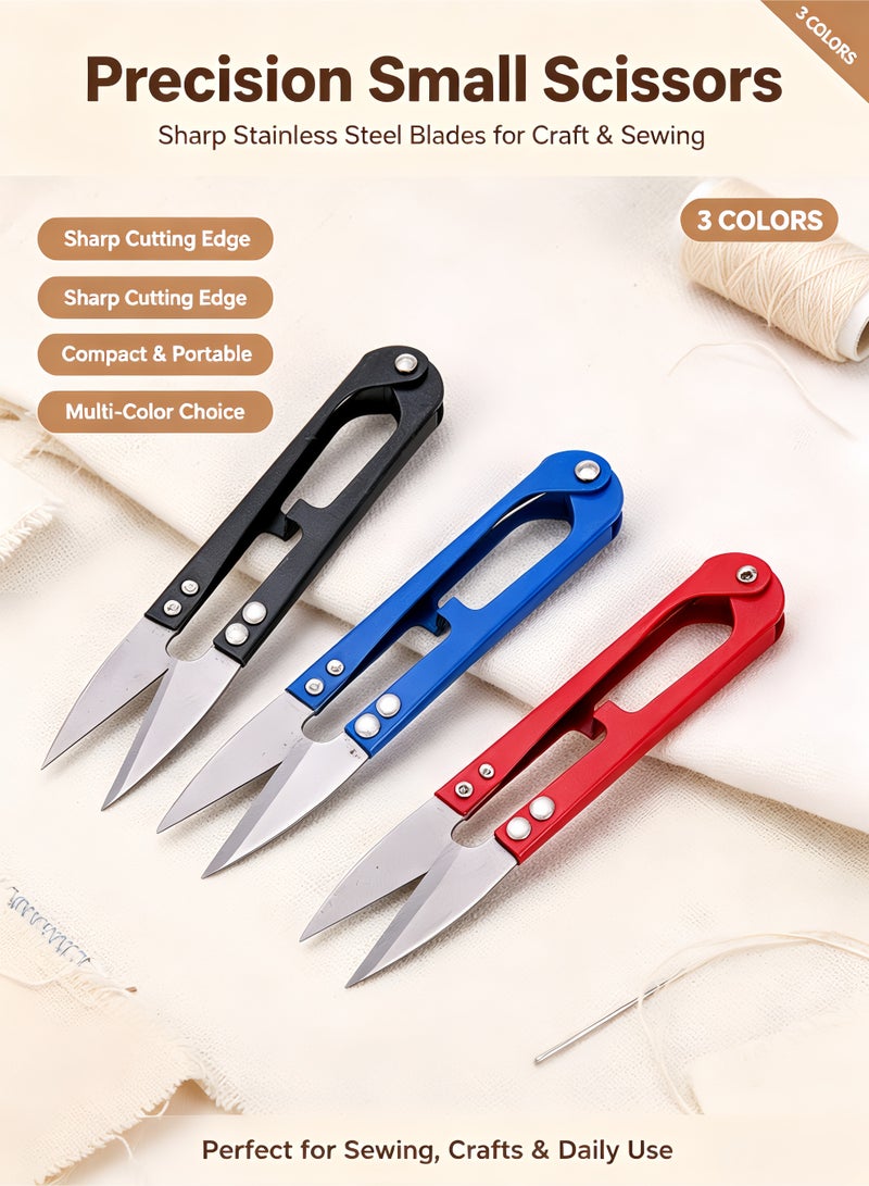 HAVFUN Scissors All Purpose, 3 Pack Ultra Sharp Blade Scissors for Clothes Cutting, Professional Ergonomic Comfort Grip Scissors for Office School Home Supplies Fabric Sewing DIY Cutting General Use (Random color*3) - Image 1