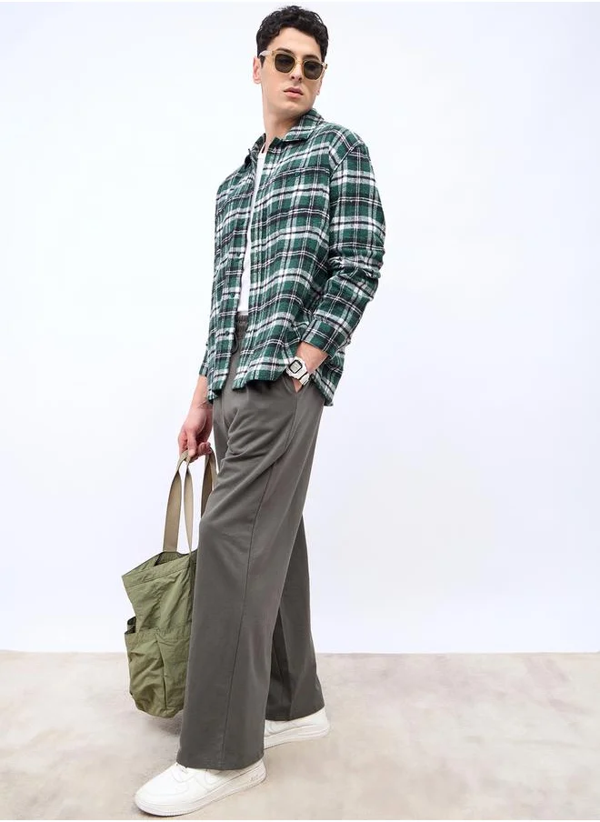 ستايلي Checked long Sleeve Flannel Shirt