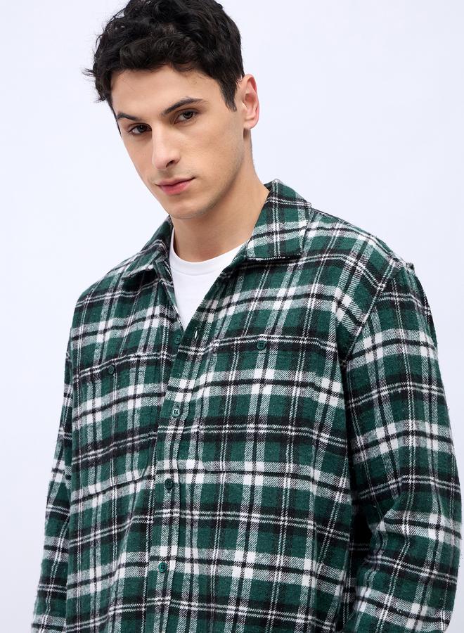 Styli Checked long Sleeve Flannel Shirt  - Image 4