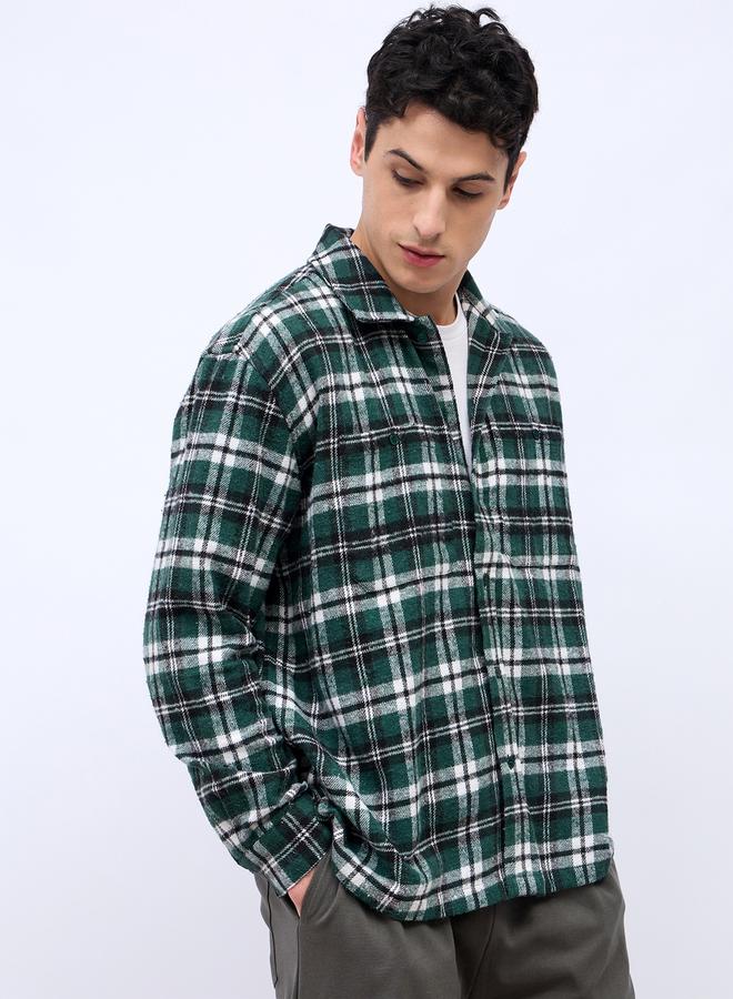 Styli Checked long Sleeve Flannel Shirt  - Image 3