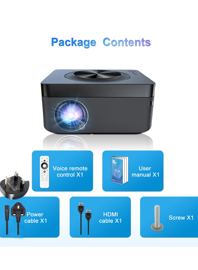 general Smart Projector X1 Max Portable Projector Full HD 1080P 4K HDR10+Technology 4GB RAM+32GB Memory 3D Display Play Games / Watch Movies / Screen Mirroring / Music Sharing / Working Conference Blue-Ray DVD Player Built in CD, DVD, VCD, SVCD, CD-R/RW, DVD±R, DVD±RW - Image 3