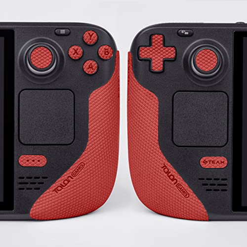 TALONGAMES Controller Grips Compatible with Steam Deck OLED / Steam Deck Controllers, Anti-Slip, Sweat-Absorbent, Textured Skin kit, for Handle Grips, Buttons, Triggers, D-pad ( Pro - Red ) - Image 3