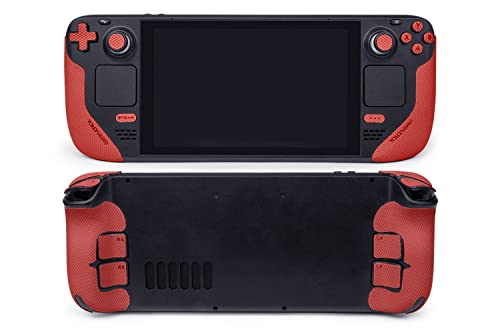 TALONGAMES Controller Grips Compatible with Steam Deck OLED / Steam Deck Controllers, Anti-Slip, Sweat-Absorbent, Textured Skin kit, for Handle Grips, Buttons, Triggers, D-pad ( Pro - Red ) - Image 1