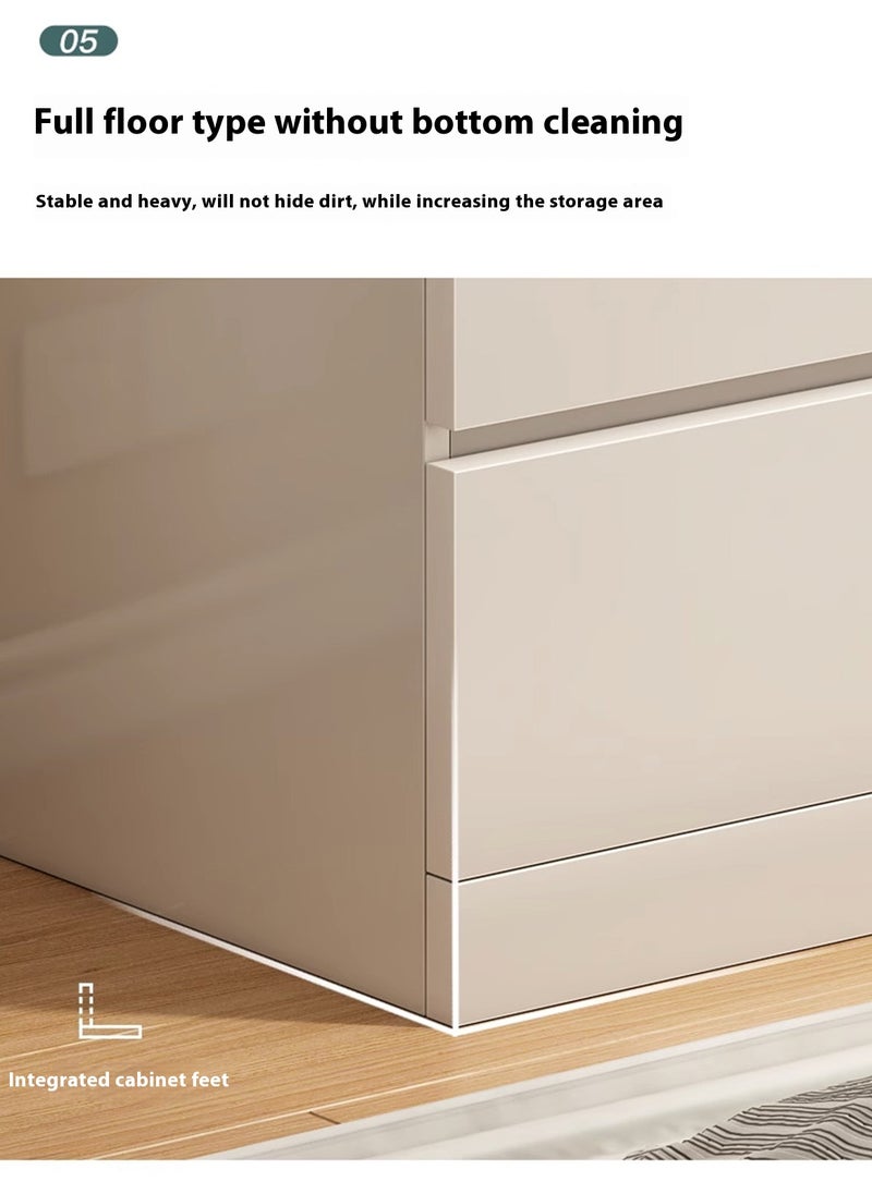 SHARPDO Multifunctional Bedroom Furniture Storage Cabinet, 2 Doors and 5 Drawers 120*40*109cm