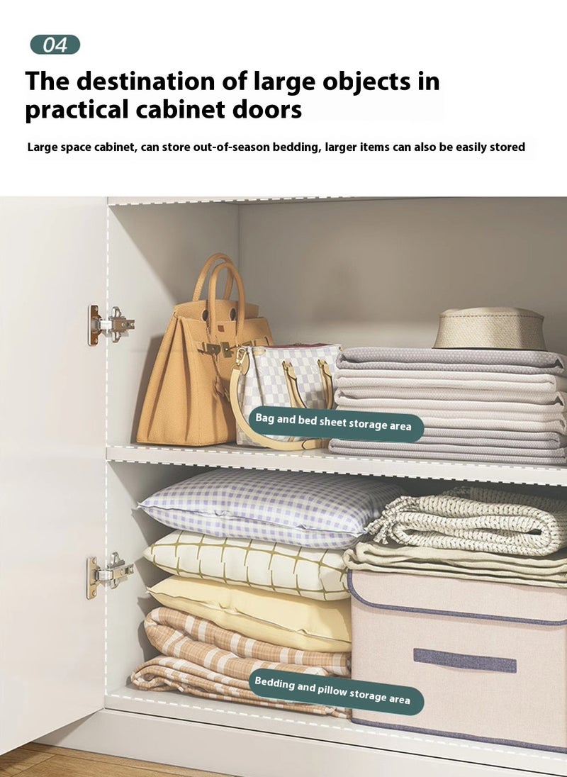 SHARPDO Multifunctional Bedroom Furniture Storage Cabinet, 2 Doors and 5 Drawers 120*40*109cm