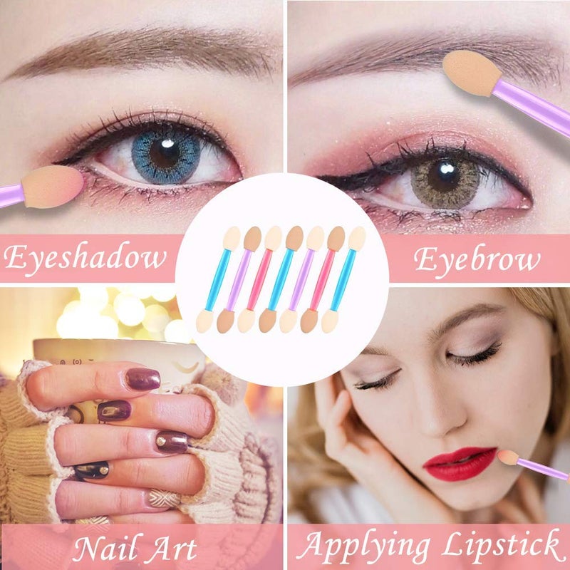 AVTY Eyeshadow Applicators, 12 Pcs Disposable Eyeshadow Brushes Dual Sides Eye Shadow Sponge Applicators (Pink,Purple,Blue) - Image 3