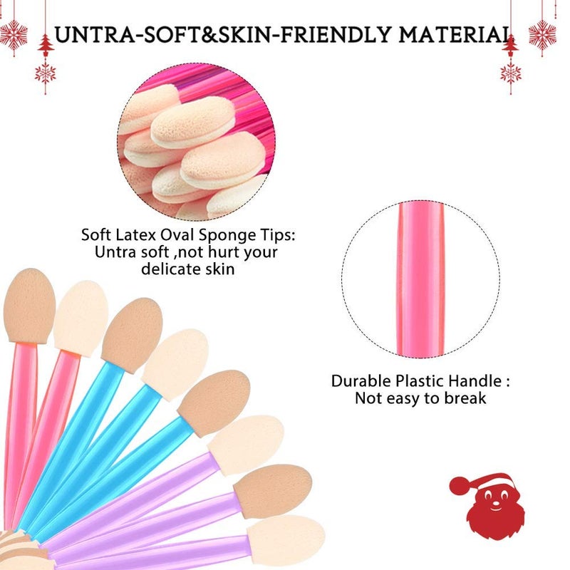 AVTY Eyeshadow Applicators, 12 Pcs Disposable Eyeshadow Brushes Dual Sides Eye Shadow Sponge Applicators (Pink,Purple,Blue) - Image 2
