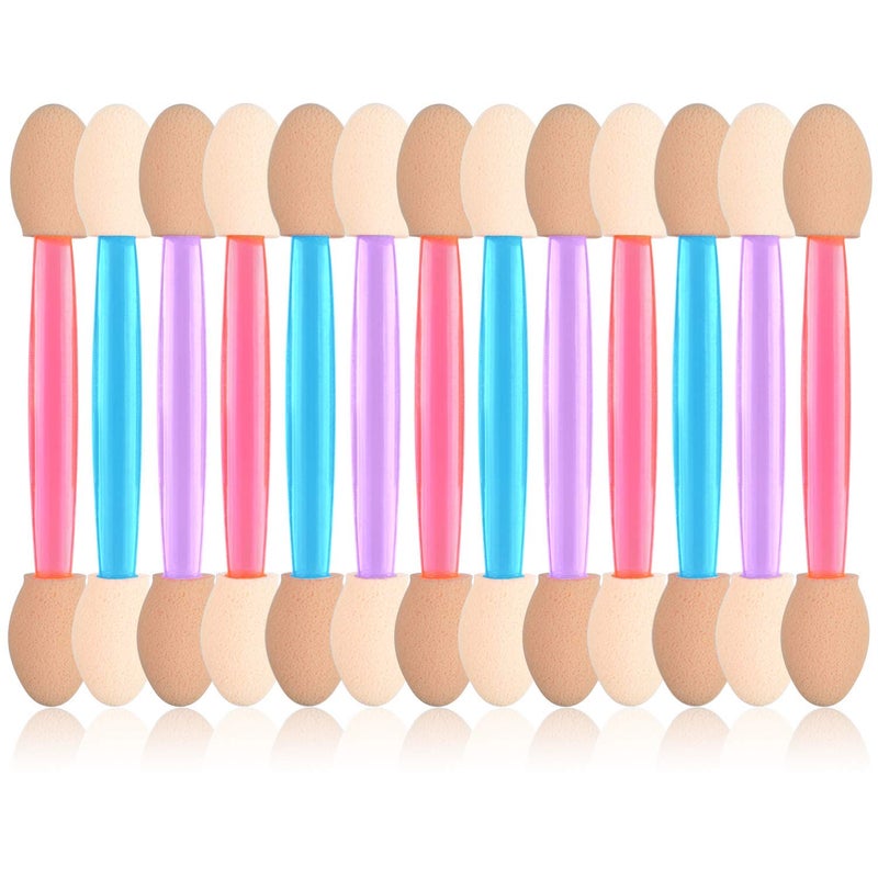 AVTY Eyeshadow Applicators, 12 Pcs Disposable Eyeshadow Brushes Dual Sides Eye Shadow Sponge Applicators (Pink,Purple,Blue) - Image 1