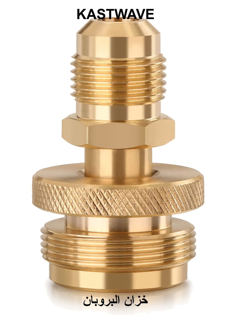KASTWAVE 1LB Portable Propane Tank Cansiter Regulator Adapter Connection to 3/8" Male Flare (5/8"-18UNF) Thread, Portable Camping Grill Stove Parts for Heaters, Burner, Cooker, Fire Pit Parts - Image 1