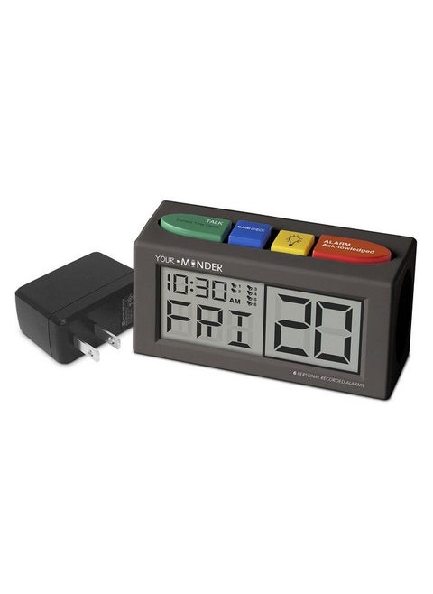 Voice Record And Alarm Replay Reminder Clock With Loud Easy Set Multiple Alarms By Medcenter (Ac Adapter Included)