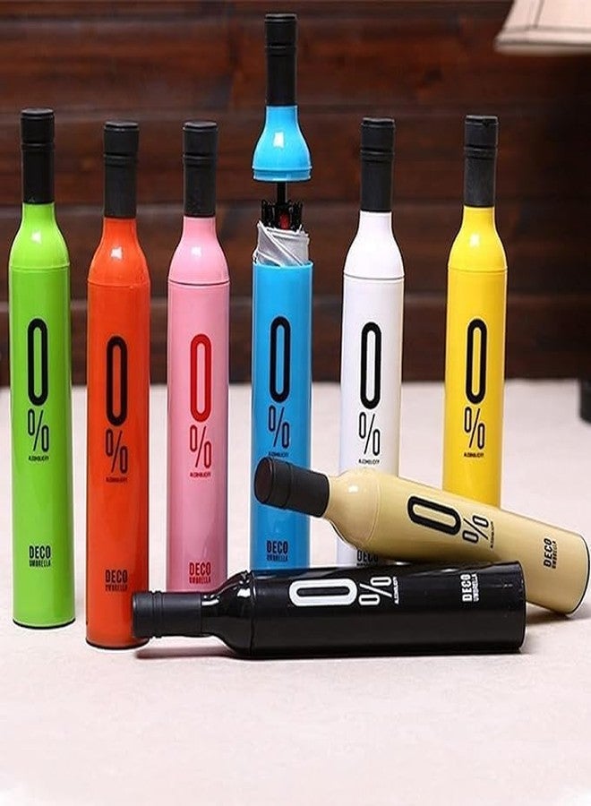 KSBOY Wine Bottle Umbrella Windproof Double Layer Umbrella with Bottle Cover for UV Protection & Rain, For Men, Women, and Kids (BLACK) - Image 5