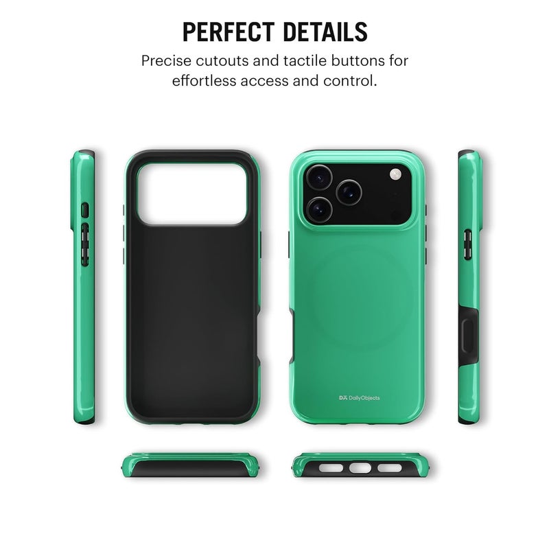 Daily Objects Enamel Bumper MagSafe Case for iPhone 17 Pro Compatible with Mag-Safe Wireless Charging | Mint Hybrid Magnetic Back Cover - Image 5