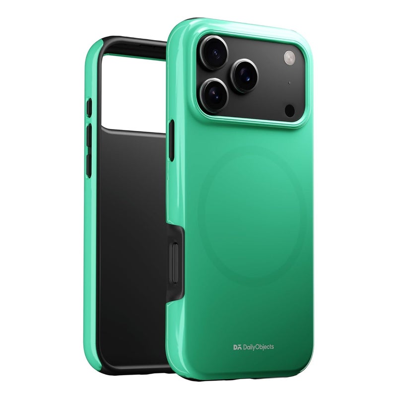 Daily Objects Enamel Bumper MagSafe Case for iPhone 17 Pro Compatible with Mag-Safe Wireless Charging | Mint Hybrid Magnetic Back Cover - Image 3