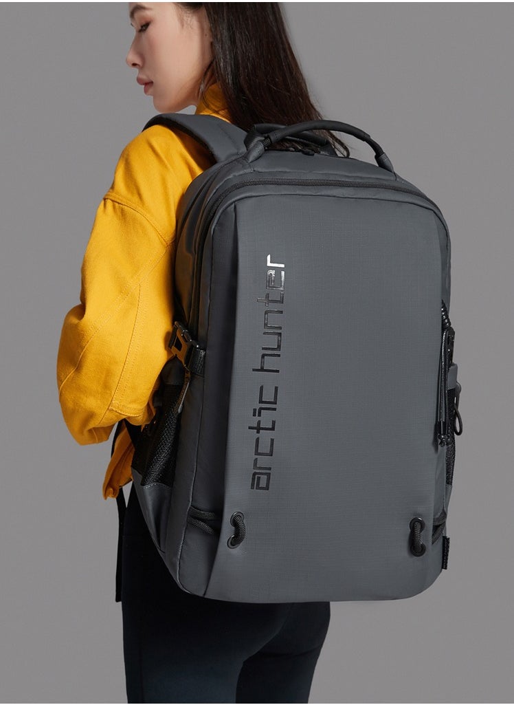 ARCTIC HUNTER Travel Backpack 15.6 Inch Laptop Backpack For Men Lightweight Water Resistant Business Travel Laptop Bag Computer Bag Purse for Commuting College For Men & Women B00530 Grey  - Image 2