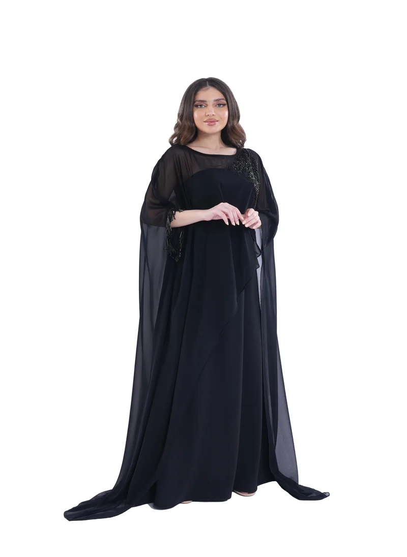 TOP TATO Cape Sleeves Maxi Dress